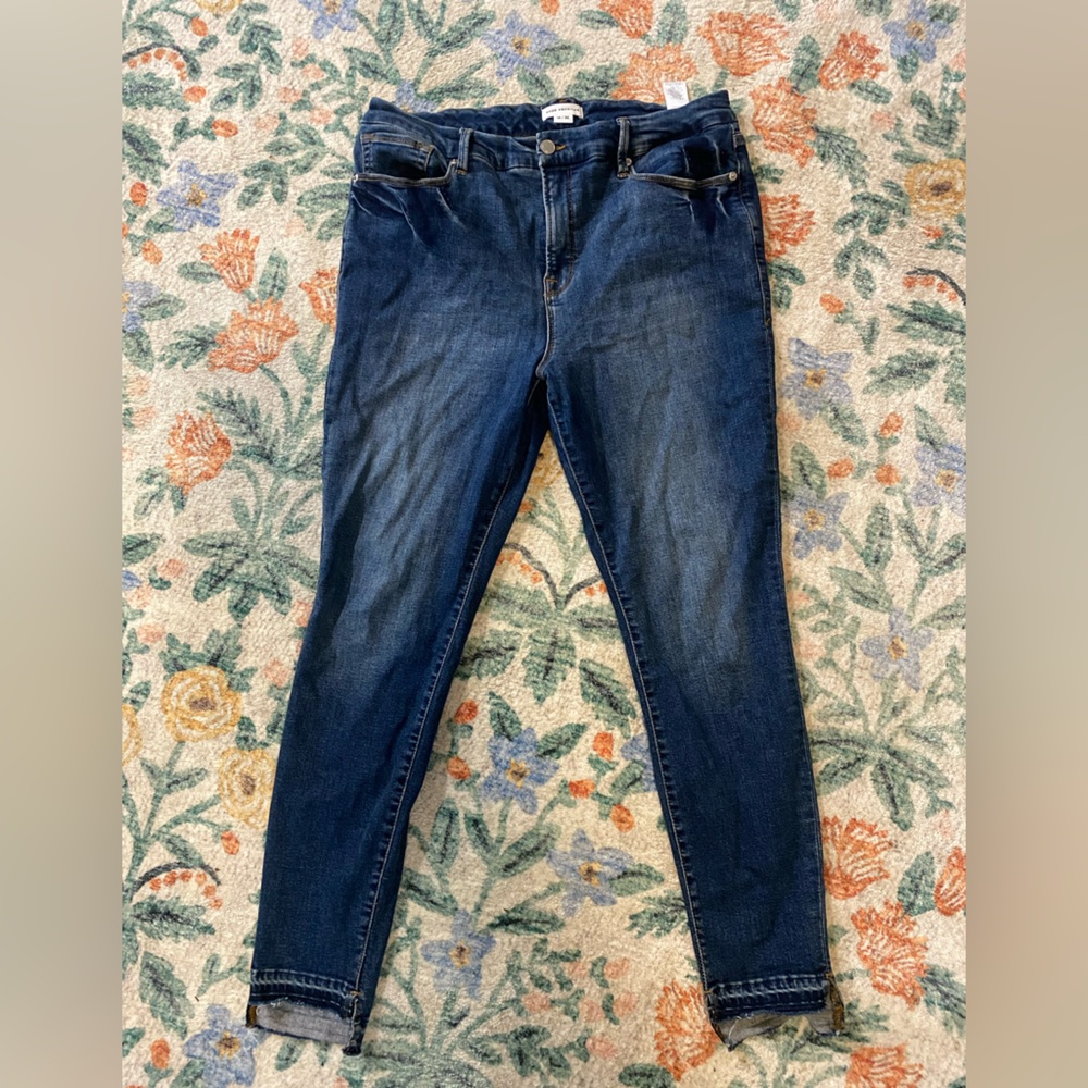 Good American Dark Blue Denim Skinny Jeans